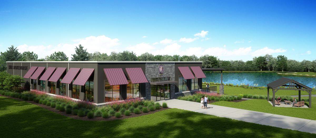 A rendering of 518 Smokehouse, a barbecue restaurant planned for Chapin, SC.