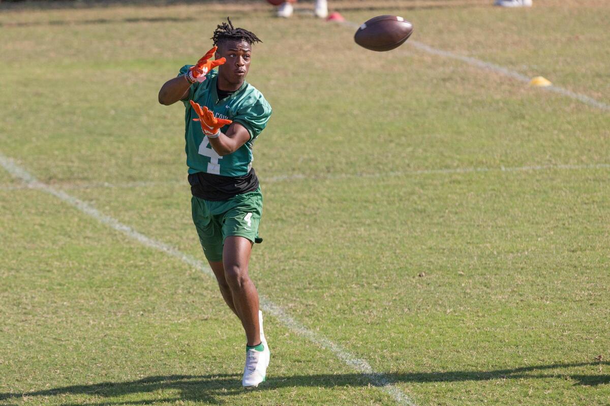 Dutch Fork High School’s Jarvis Green practices on Friday, July 29, 2022.