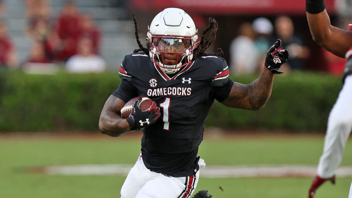 South Carolina’s Rahsul Faison in the 2025 spring football game at Williams-Brice Stadium.