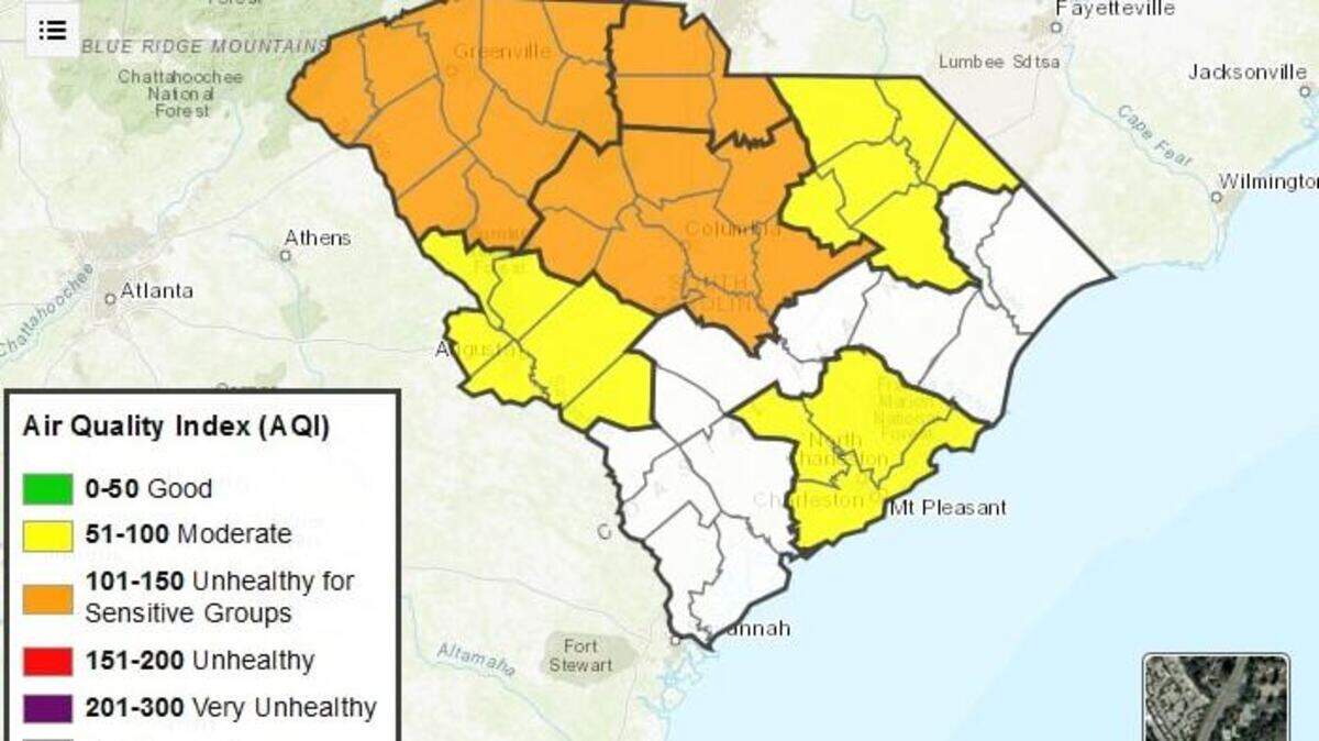 S.C. Department of Health and Environmental Control issued an air quality warning July 11.