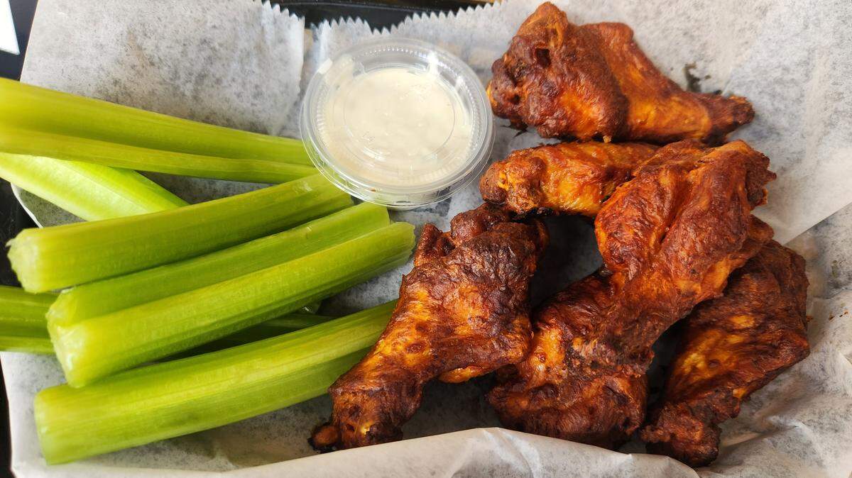 An order of double-baked hot wings at Calloway’s in West Columbia, SC.