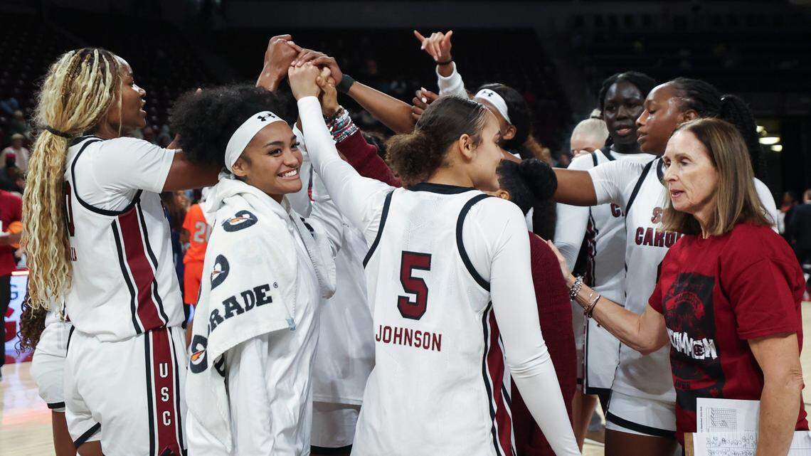 South Carolina defeated Iowa State on Thursday in the Fort Myers Tipoff and faces Purdue in the event on Saturday.