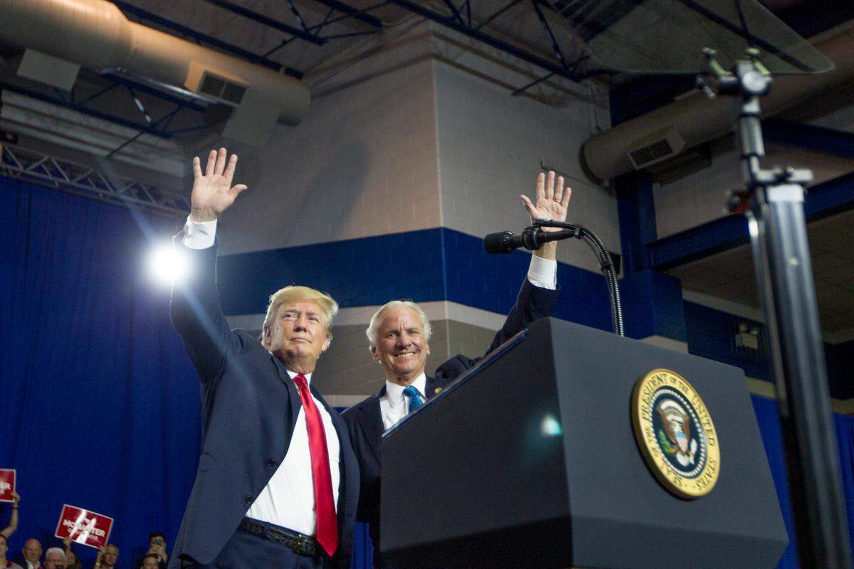 File photo of President Donald Trump and South Carolina Gov. Henry McMaster.