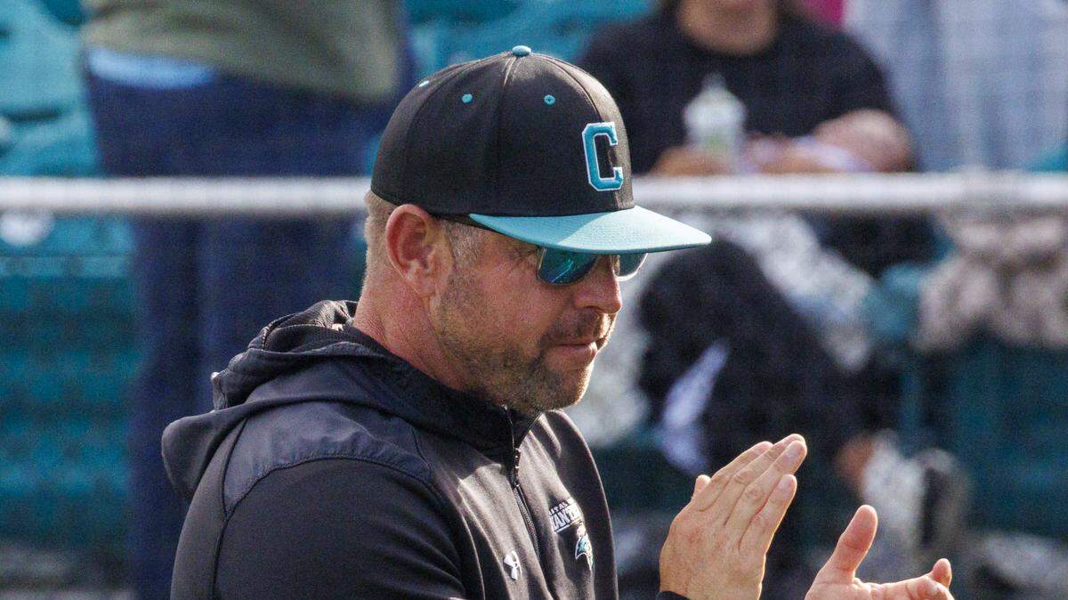 Coastal Carolina University’s head baseball coach Kevin Schnall at the CCU v. The Citadel game on Tuesday. Schnall succeeded Gary Gilmore in 2024. In his debut 2025 season, Schnall led the team to 56 wins, the Sun Belt Conference title, and a College World Series appearance. May 13, 2026.