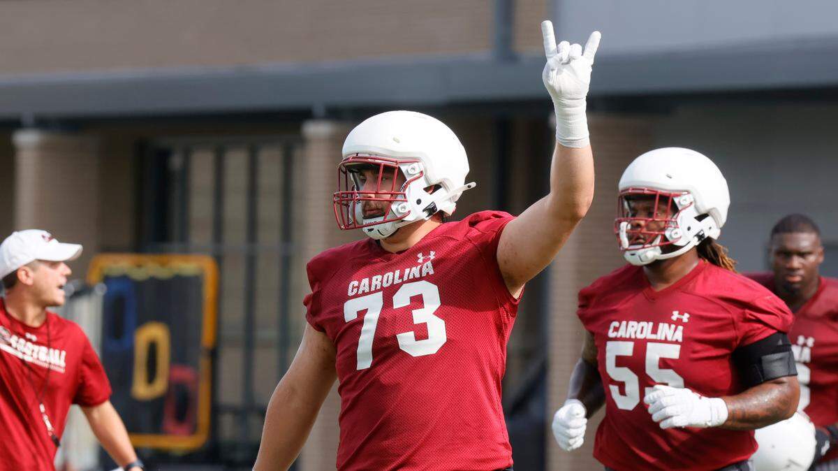 South Carolina’s Ryan Brubaker practices on Saturday, August 3, 2024.