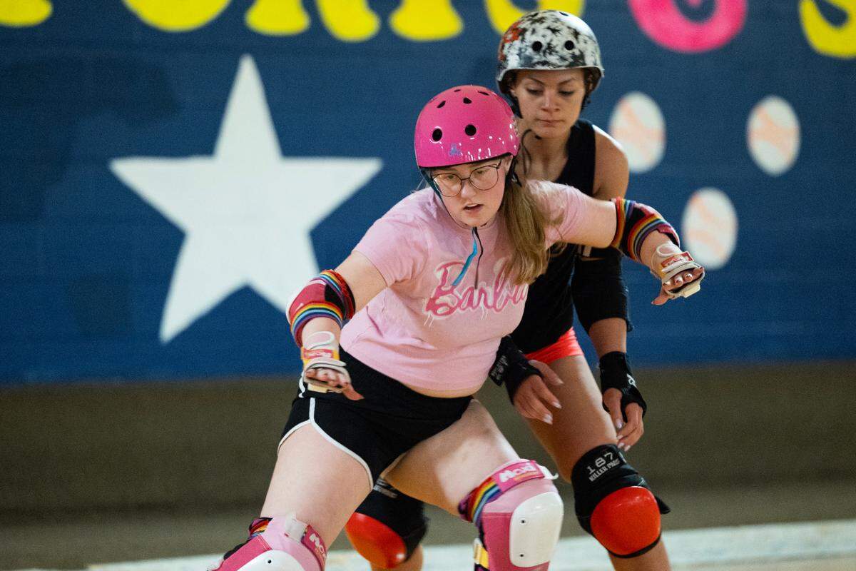 Columbia Roller Derby holds practice at Skate and Sport Station in Lexington, South Carolina on Sunday, January 19, 2025.