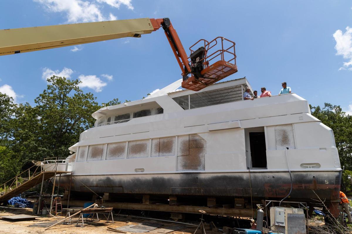 The Spirit of Lake Murray is under construction on Monday, June 12, 2023. Once renovated, the ship will be available for parties and other events on the water.