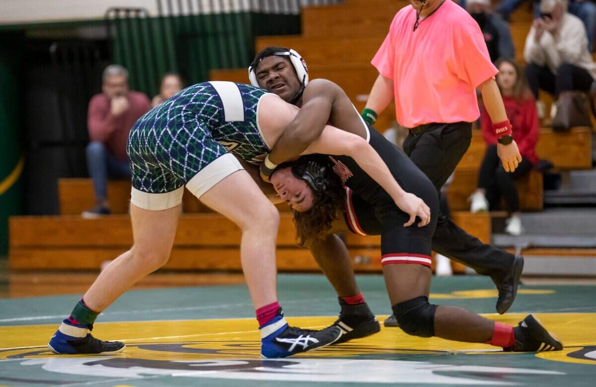 Heathwood Hall defeated Cardinal Newman and finished third in the SCISA 2022 Duals State Wrestling Tournament at Ben Lippen on Saturday, February 5, 2022.