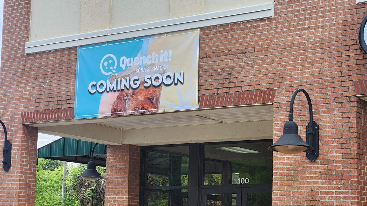 Quench It! Soda and Snacks has a “coming soon” banner up at the Murray Crossing shopping center on North Lake Drive near Irmo, SC.