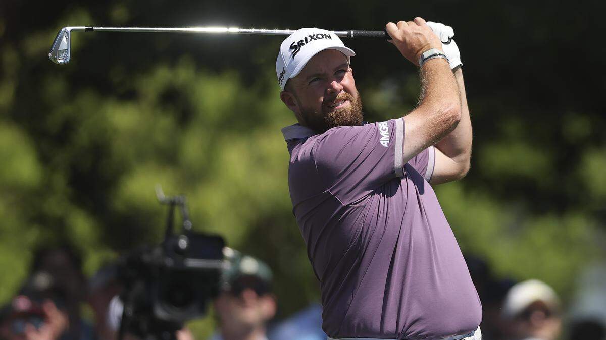 Shane Lowry of Ireland during the third round of the 2026 Masters Tournament at Augusta National Golf Club on Saturday.