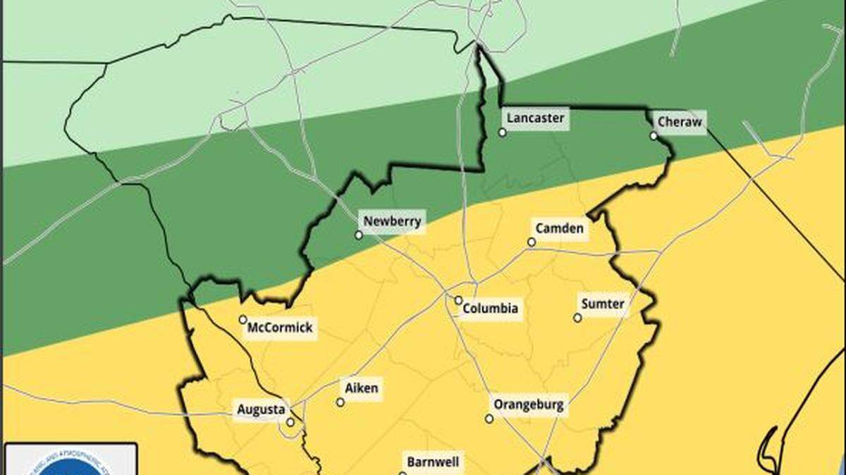 Severe weather is in the forecast for the Midlands of South Carolina.