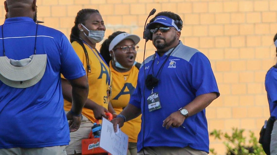 Allen University head coach Teddy Keaton has been with the program since it restarted football in 2018.