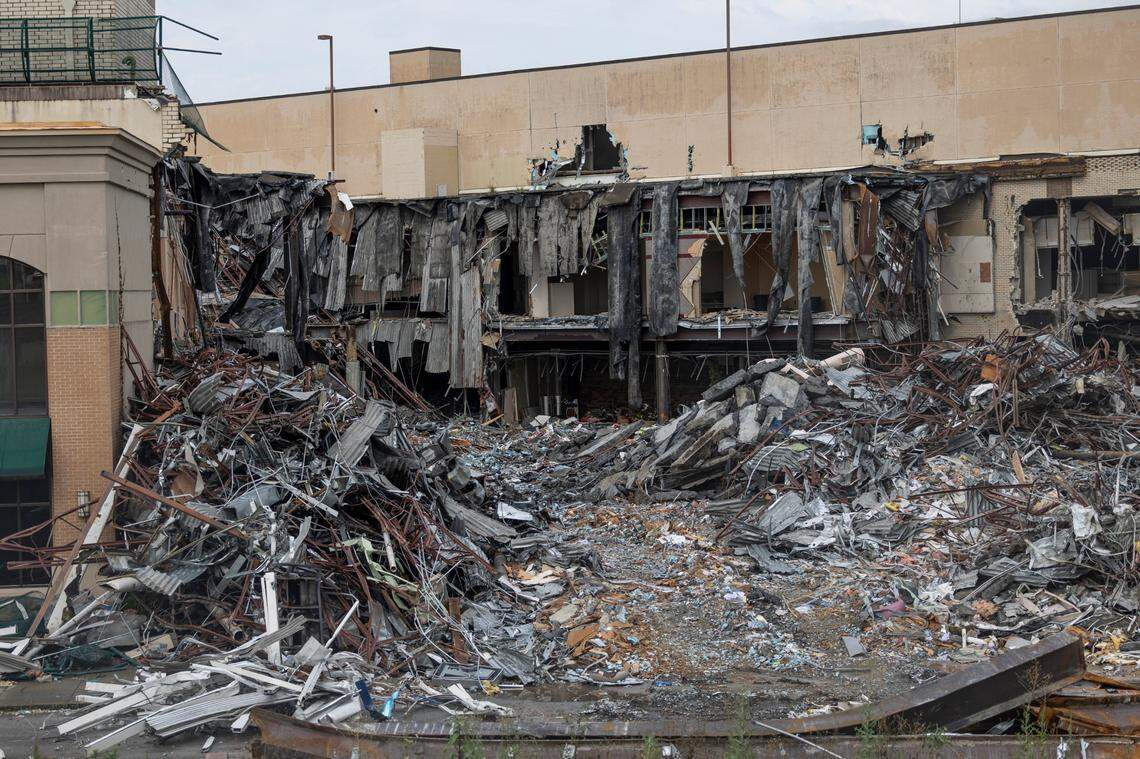 Demolition continues at Richland Mall in Forest Acres on Monday, June 10, 2024.