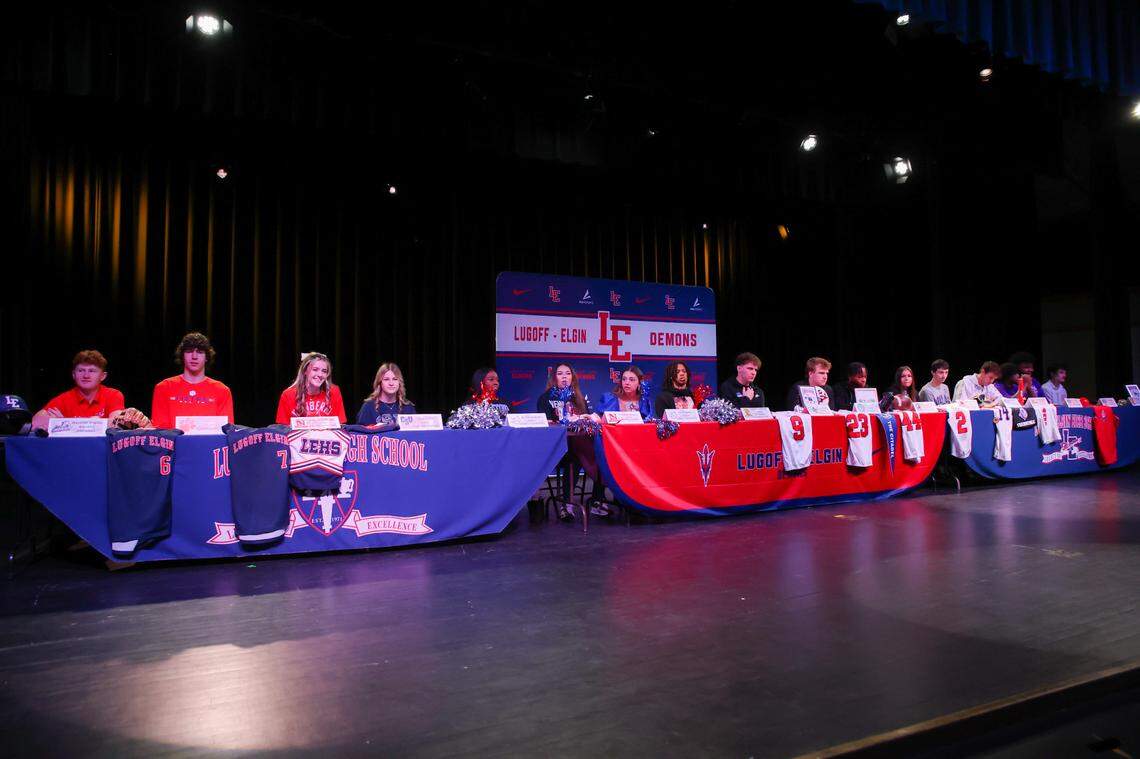 Lugoff-Elgin athletes sign their letters of intent on Feb. 5, 2025.
