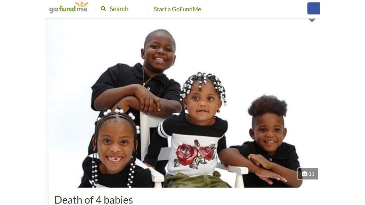 This screenshot shows the four siblings who were killed in a Greenville County car crash.