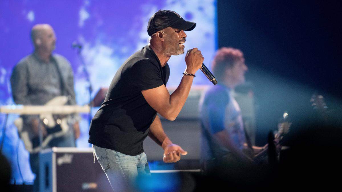 Darius Rucker performs with Hootie and the Blowfish during the first of three shows in their hometown as part of their “Group Therapy Tour” at Colonial Life Arena Wednesday, Sept. 11, 2019, in Columbia, S.C. The band, on hiatus since 2008, formed in 1986 while the members attended the University of South Carolina.