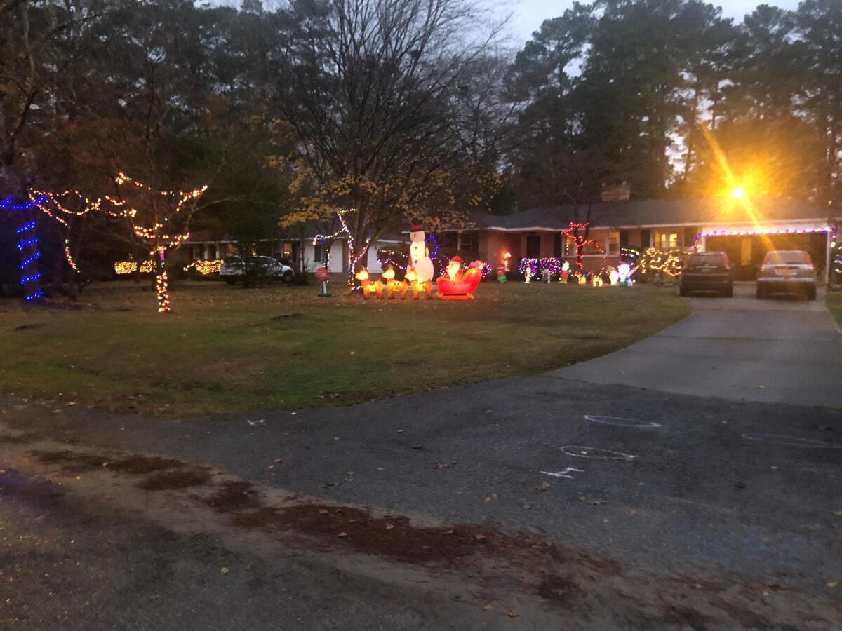 A reader submitted photo of holiday light displays.