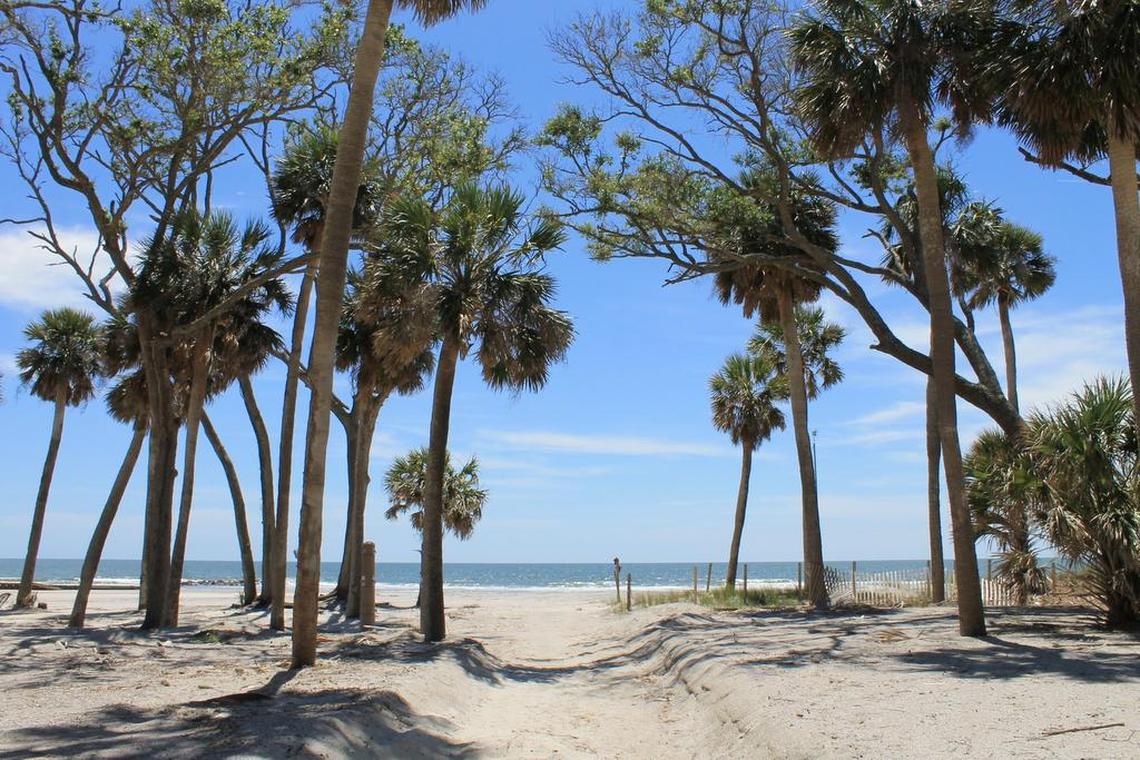 The beach at Hunting Island State Park as photographed in 2017.