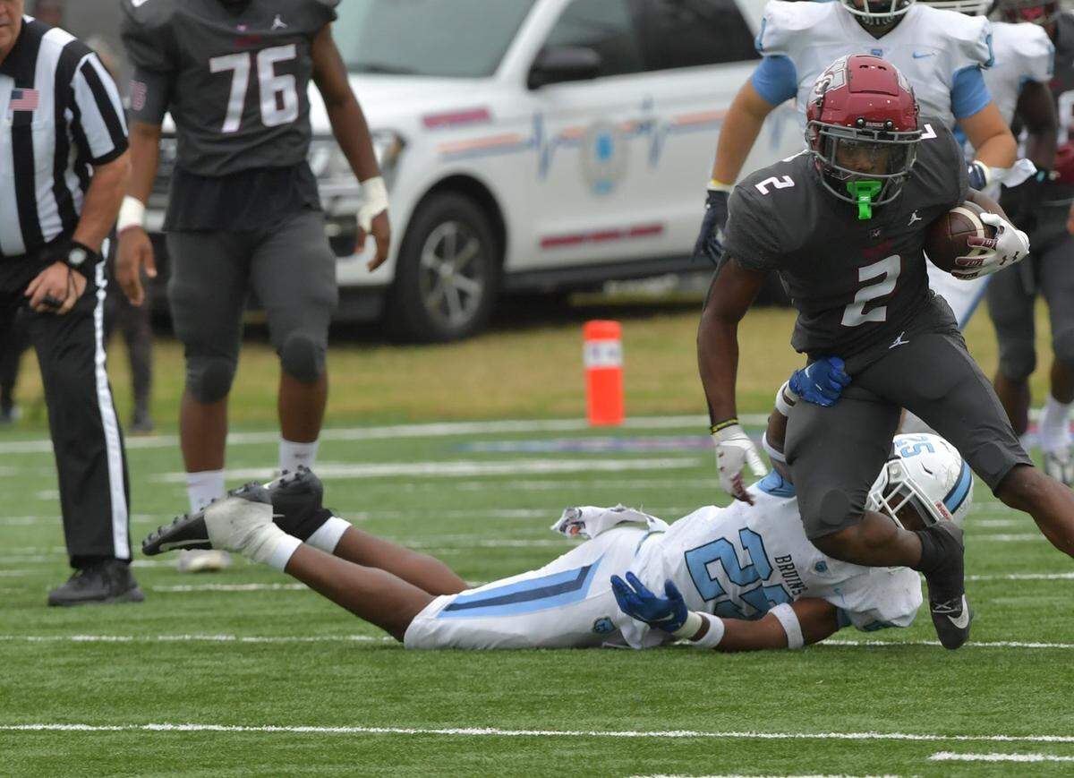Westside (13-1) played South Florence (14-0) for the high school AAAA State Championship. The game was played on Dec. 2, 2023 at South Carolina State University in Orangeburg. Westside won the game 34-32. Westside High Sharode Richardson (2) with the ball.