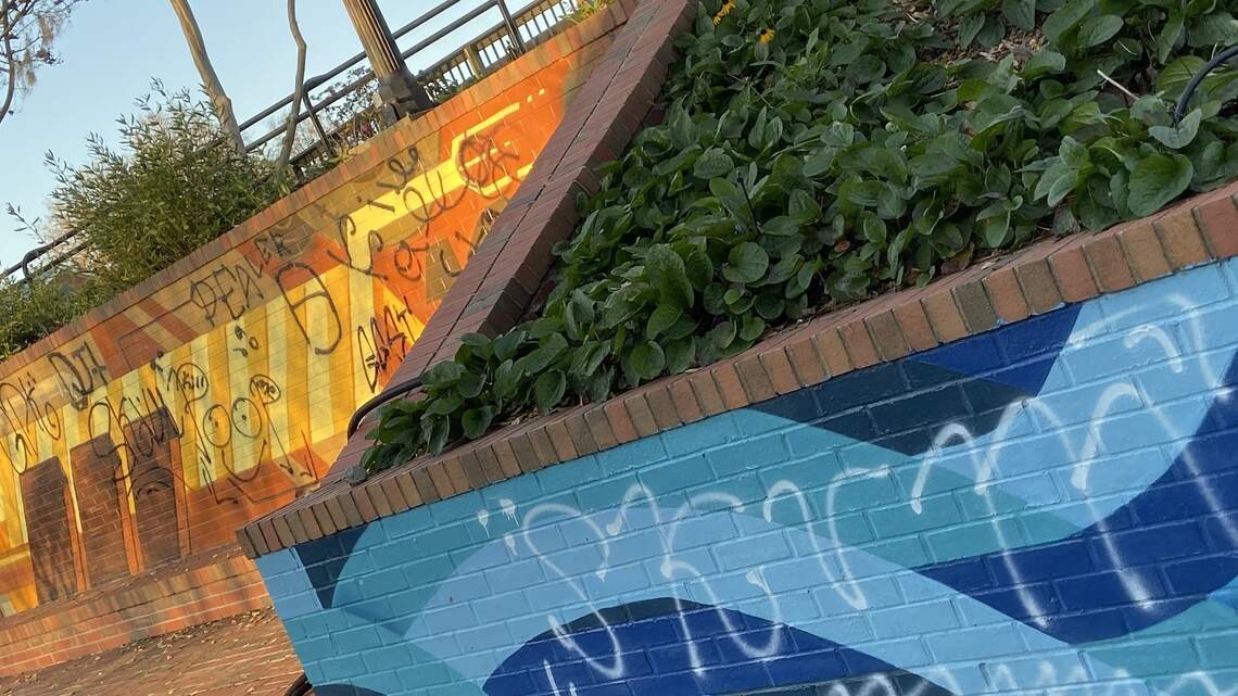 Mural at Riverfront Park in Columbia SC is vandalized | The State