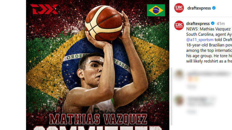 Highly regarded Brazilian power forward is Gamecocks’ newest commitment