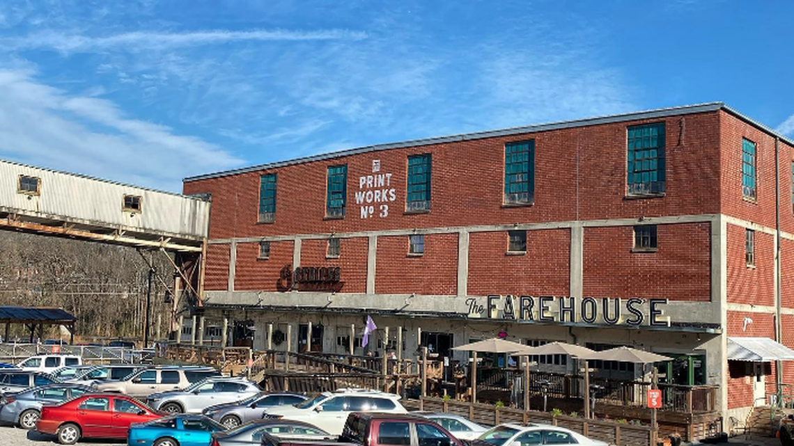 The Farehouse restaurant is located in Taylors Mill, a creative space crafted from an old textile mill.