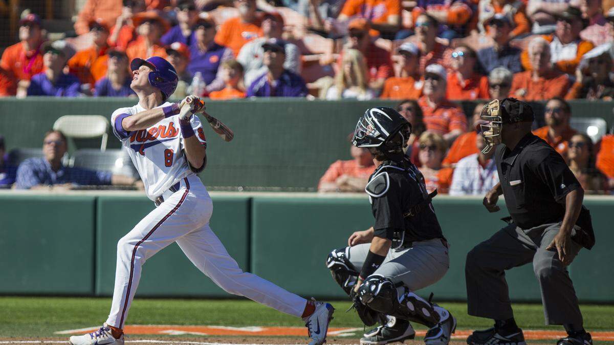 Clemson shortstop Logan Davidson homered from both sides of the plate Thursday night at Pitt, becoming the first player in school history to do so.