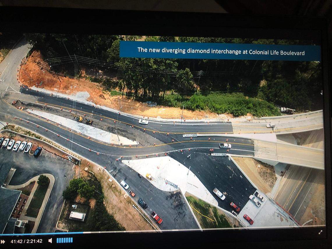 The new interchange at Colonial Life Boulevard and Interstate 26.