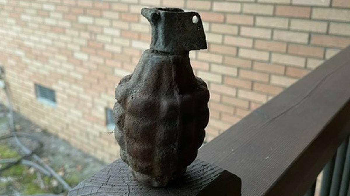 A grenade was found buried behind a home, the Forest Acres Police Department said.