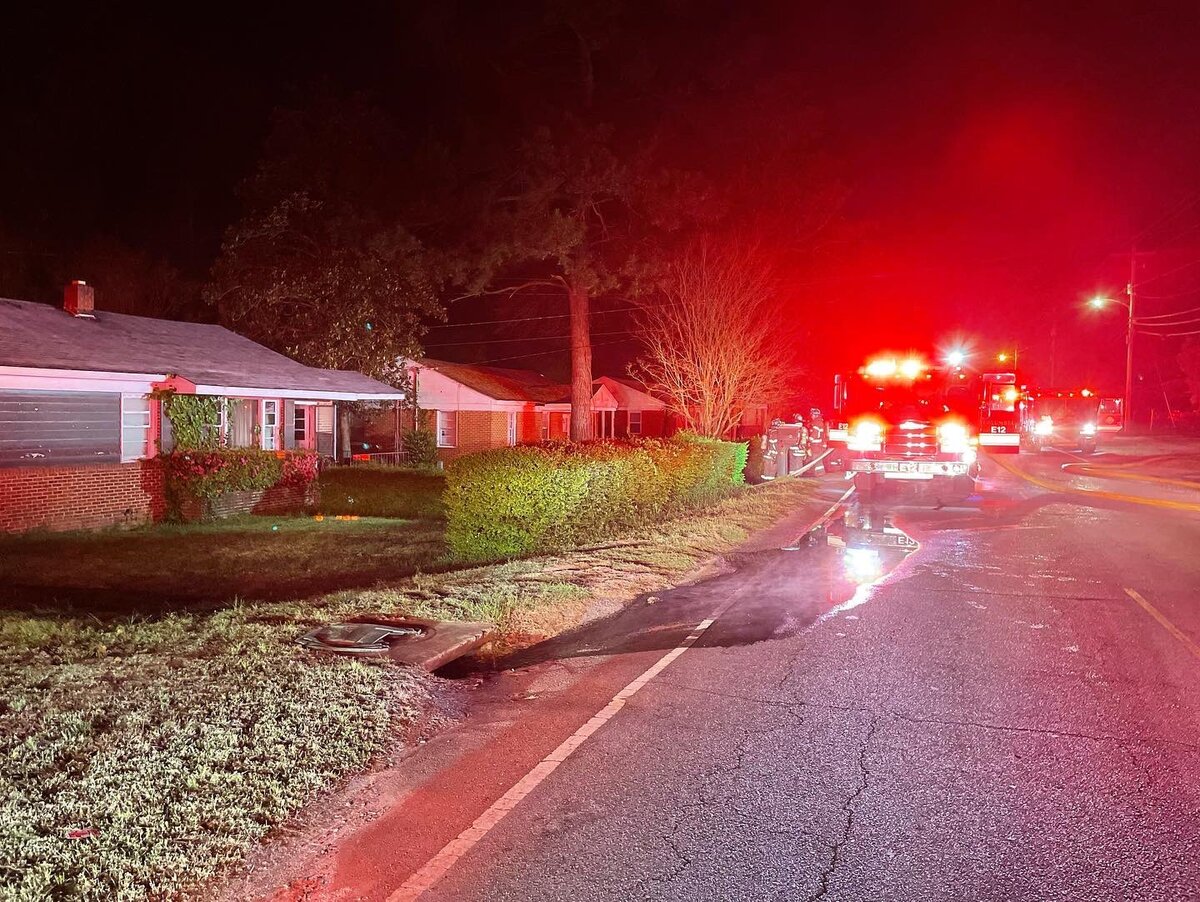 The Columbia Fire Department responded to a house fire.
