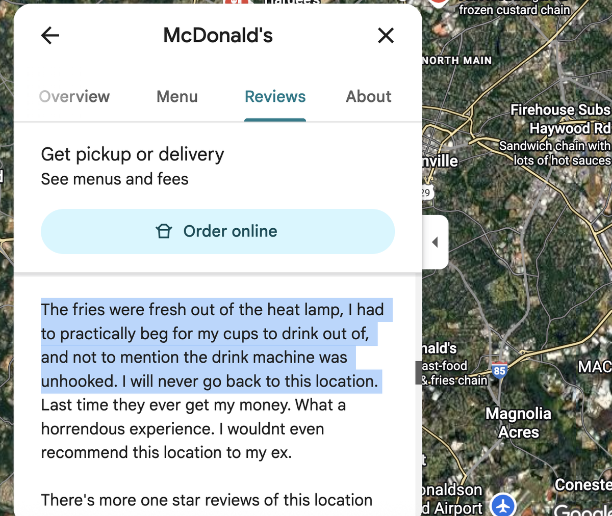 McDonald’s on Woodruff Road scored 3.0.