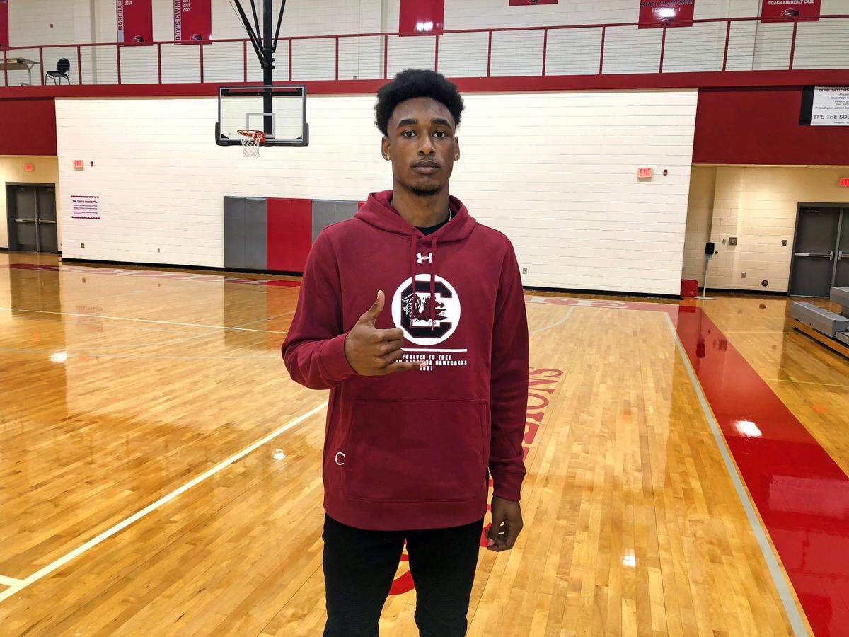 South Pointe High standout and University of South Carolina football signee Omega Blake.