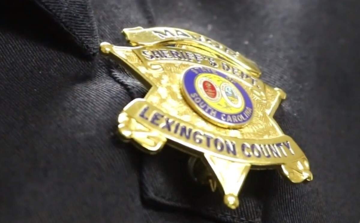 The badge of a Lexington County Sheriff’s Department deputy.