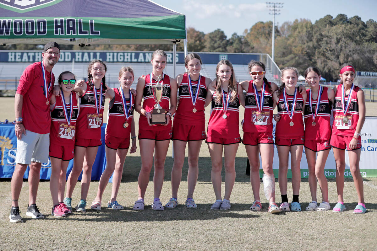 The Northside Christian girls cross country team won the 2023 SCISA Class 3A championship on Saturday, Oct. 28, 2023.