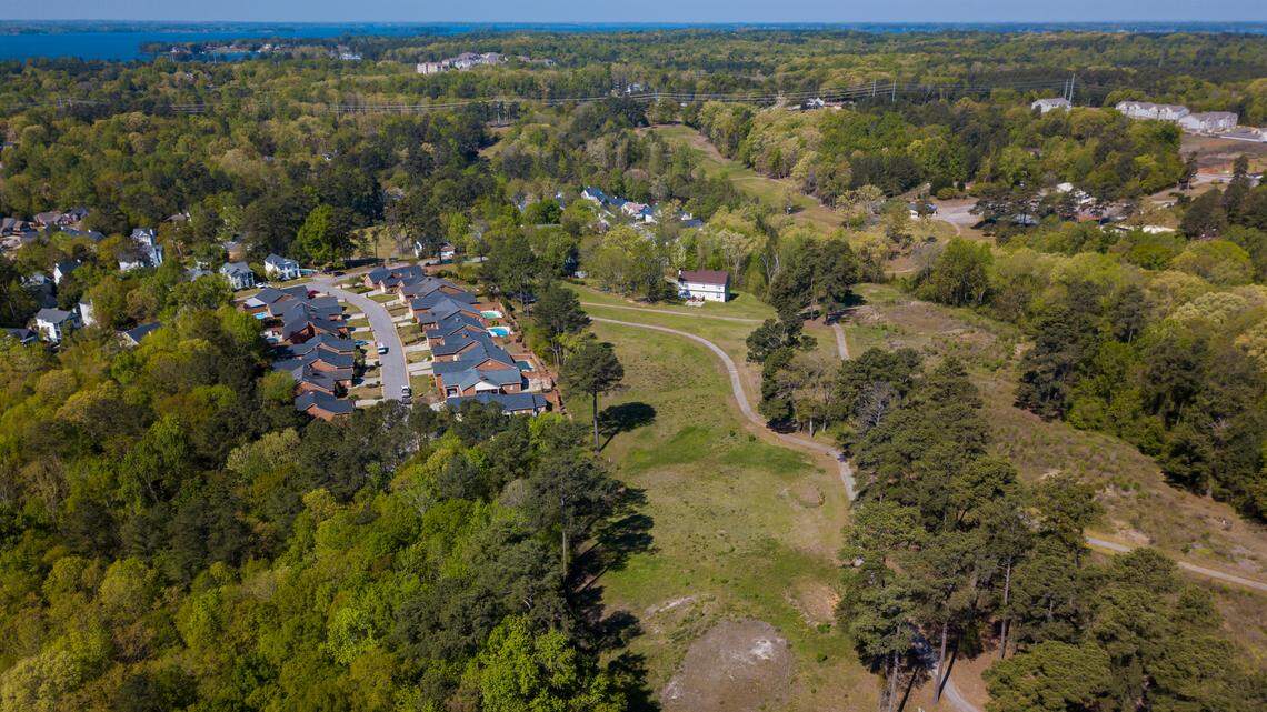 Aerial photographs of the former golf course off of Coldstream Drive.