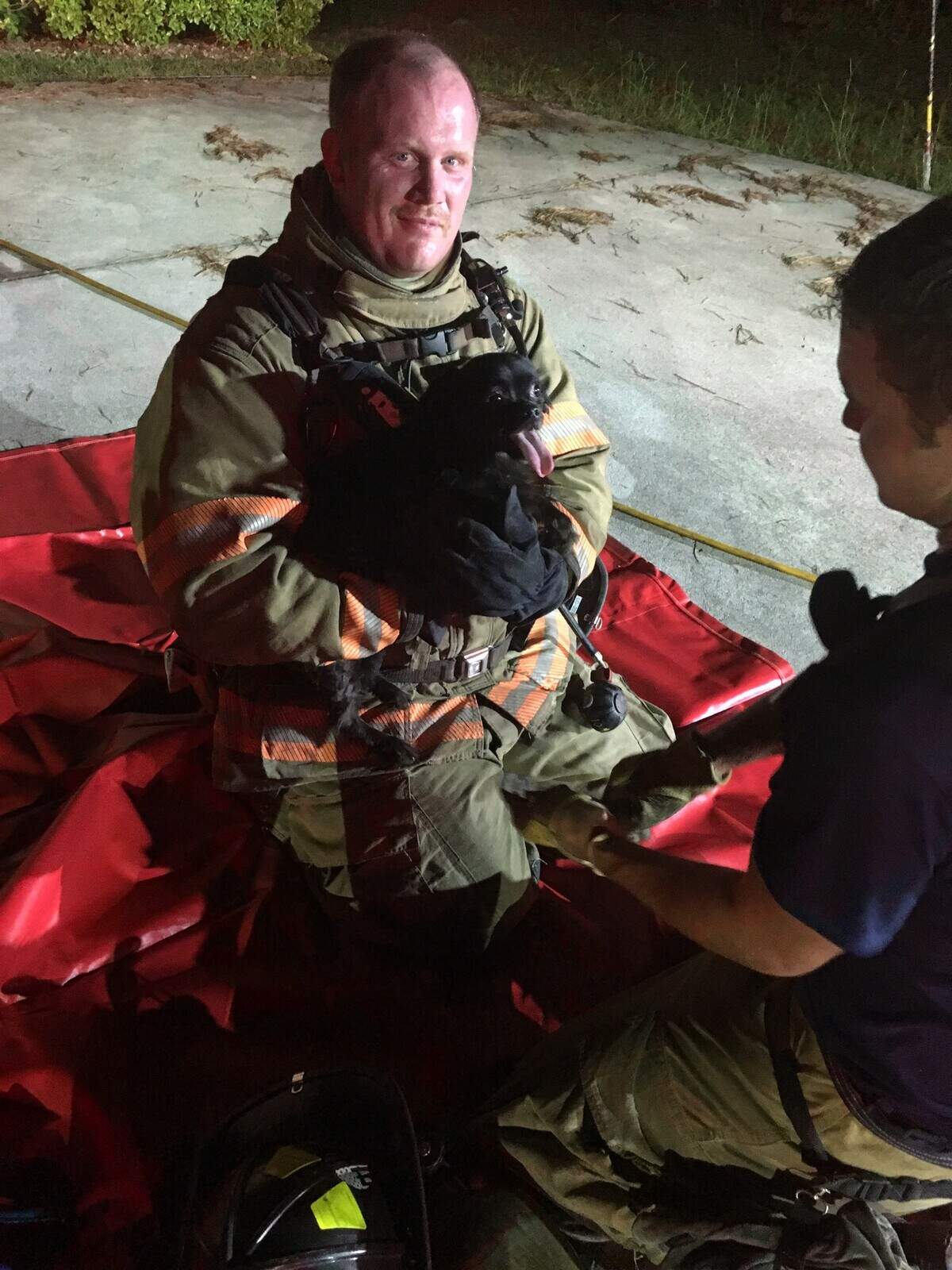 Firefighters respond to a house fire at the 200 block of Colony Lakes Drive Aug. 20, 2018. Two adults, a child and a dog were displaced.