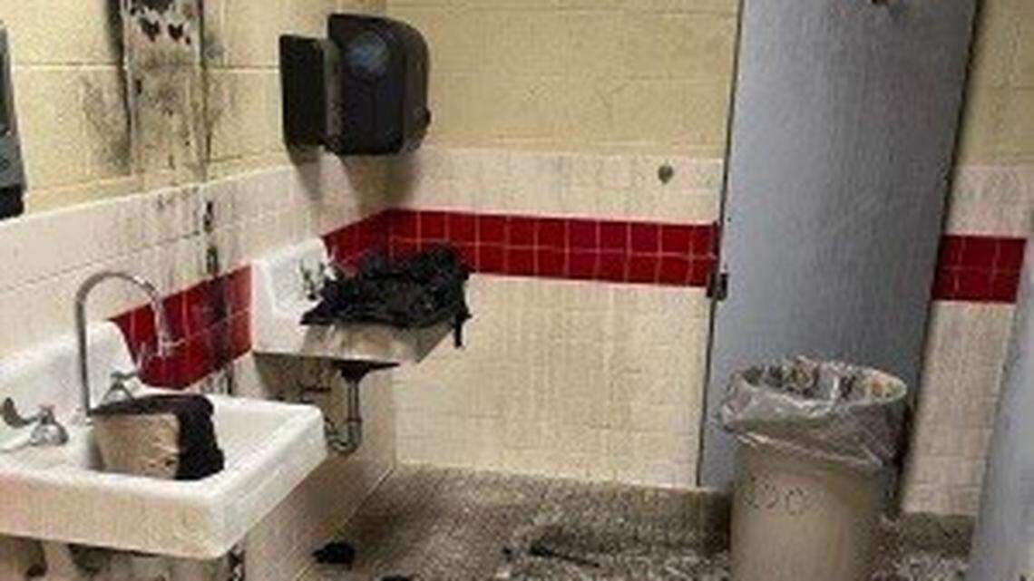 A suspicious fire at a high school in Columbia is being investigated, police said.