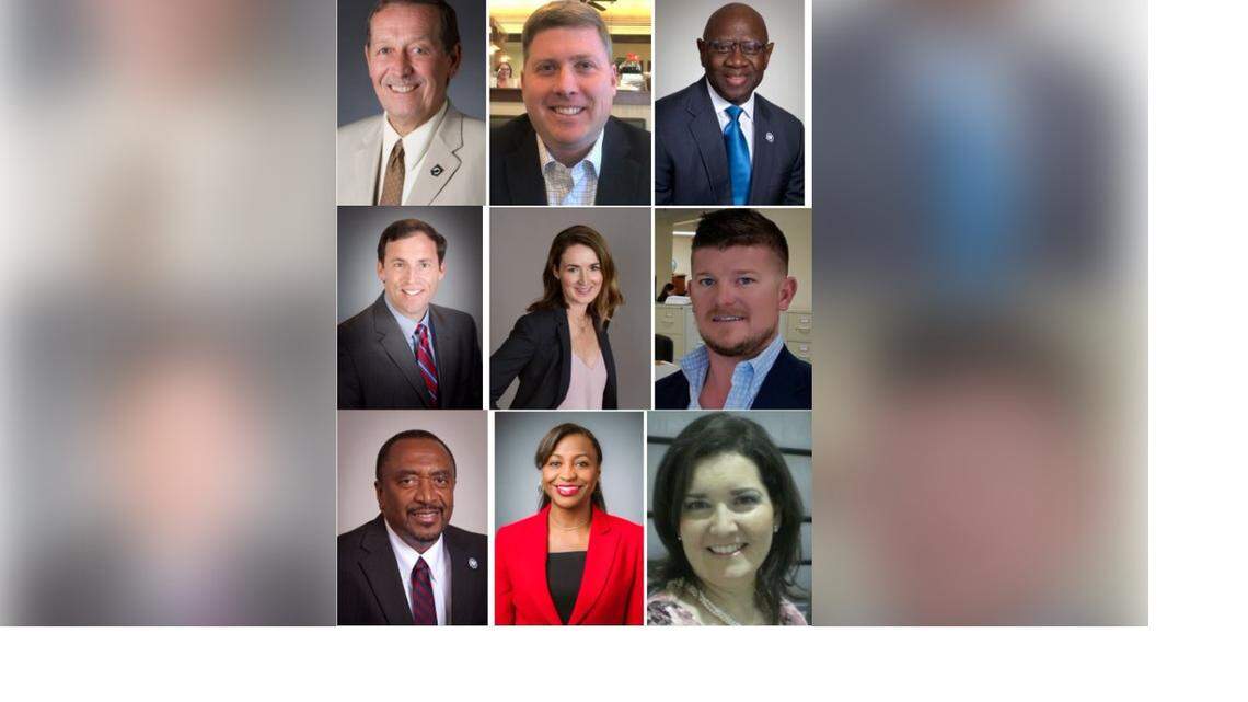 Candidates for Richland County Council, from top left: Bill Malinowski, Stan Smith, Paul Livingston, Will Brennan, Allison Terracio, Joe Walker III, Norman Jackson, Chakisse Newton and Zoe Pruitt Owen.