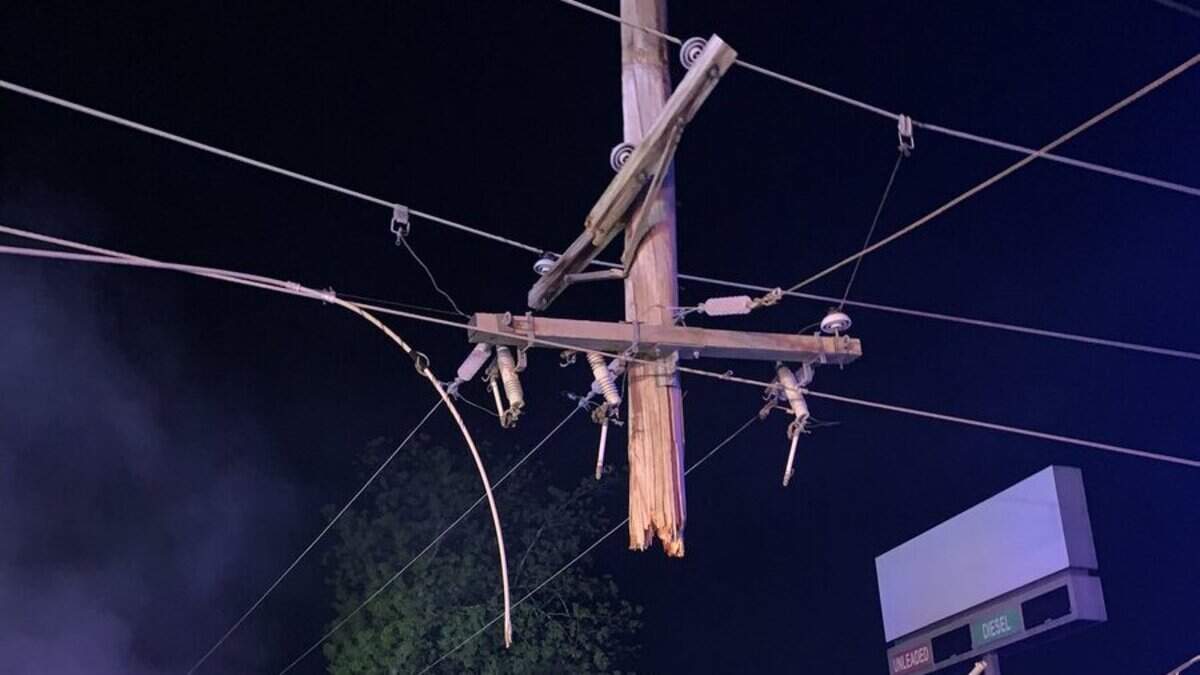 Columbia Police were urging caution Thursday morning after a wreck destroyed a utility pole at Broad River Road between Beatty Road and Connie Drive.