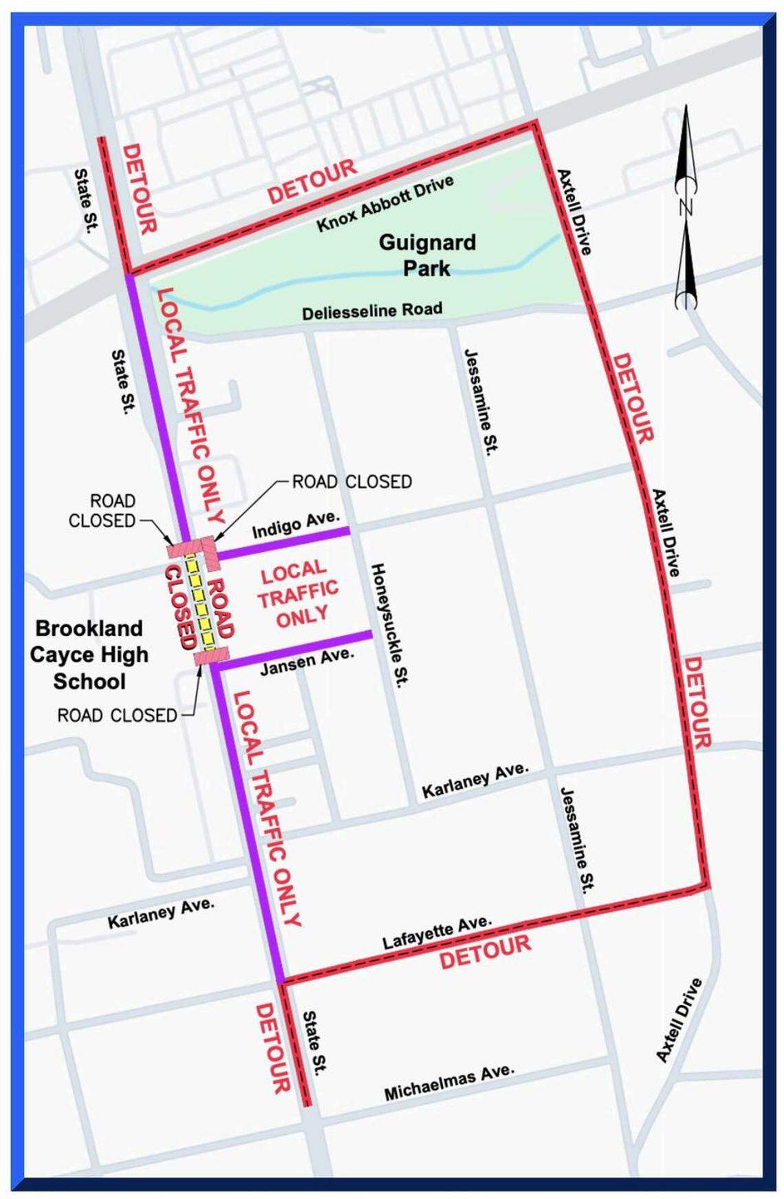 Several closures in the Cayce Avenues will start next month as the city moves forward with a drainage project.