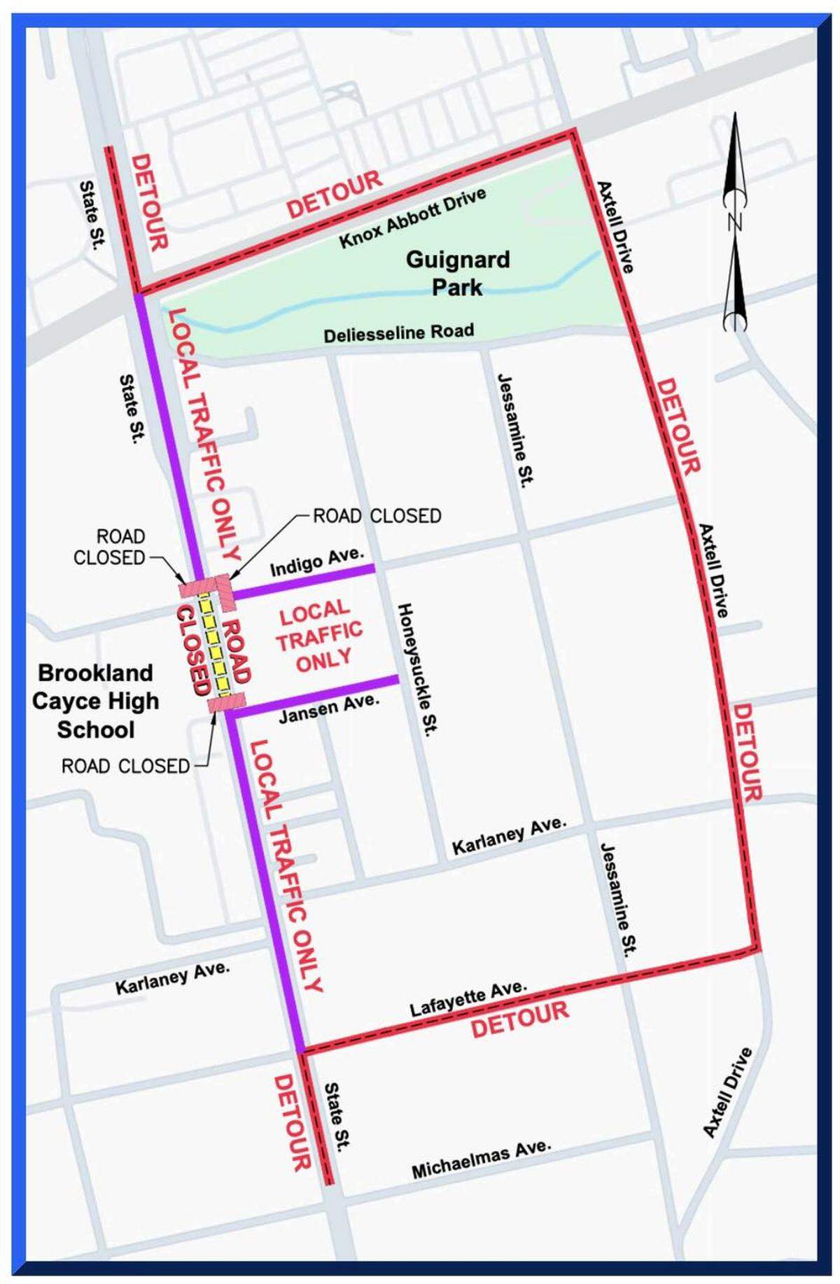 Several closures in the Cayce Avenues will start next month as the city moves forward with a drainage project.