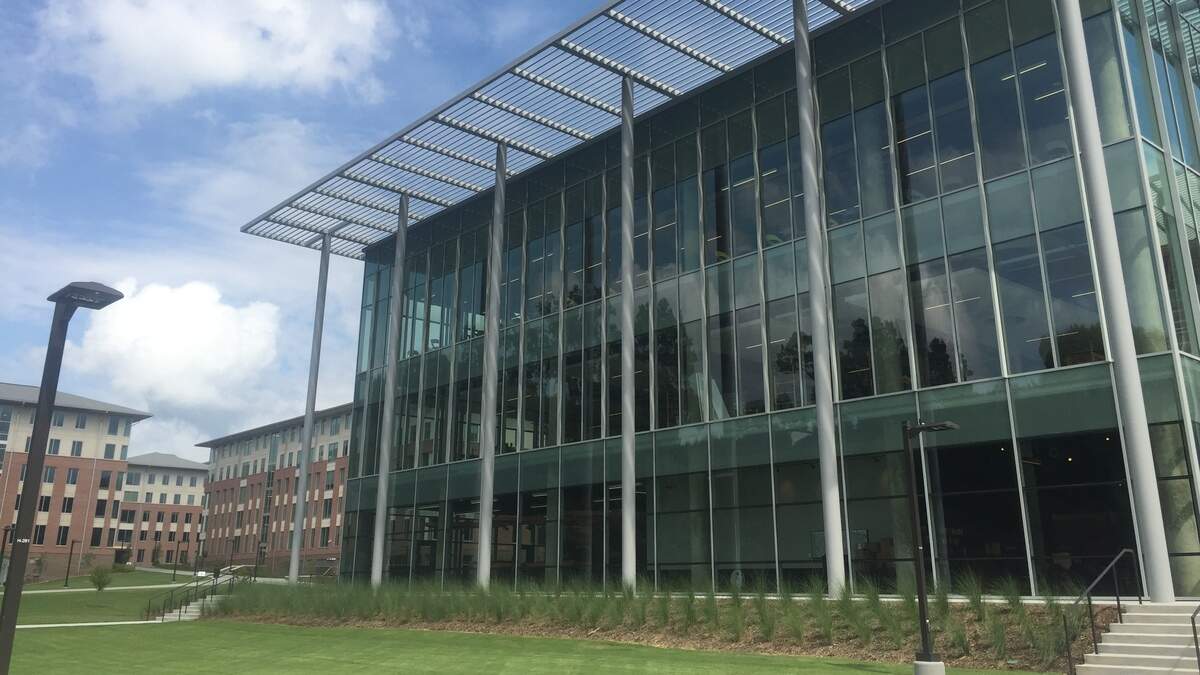The center of Clemson University's Douthit Hills complex is referred to as "the Hub." As of July 20, it's on track to be open next month for move-in.