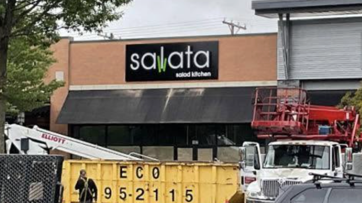 Signage for the Greenville Salata Salad Kitchen went up in May.