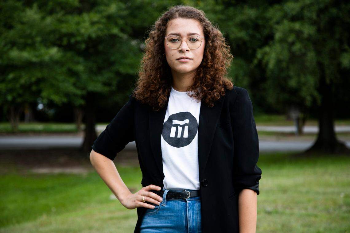 Jazmyne McCrae poses for a portrait outside The State Newspaper on Thursday, June 18, 2020. McCrae is one of the organizers of Empower SC.