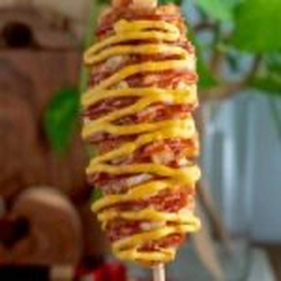 An image of a Korean corn dog.