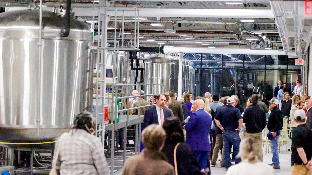 The Peak Drift Brewing production facility celebrated their opining in Columbia on Wednesday, Jan. 18, 2023. The facility is a small portion of a 65,000-square-foot complex that will include a restaurant and entertainment space.