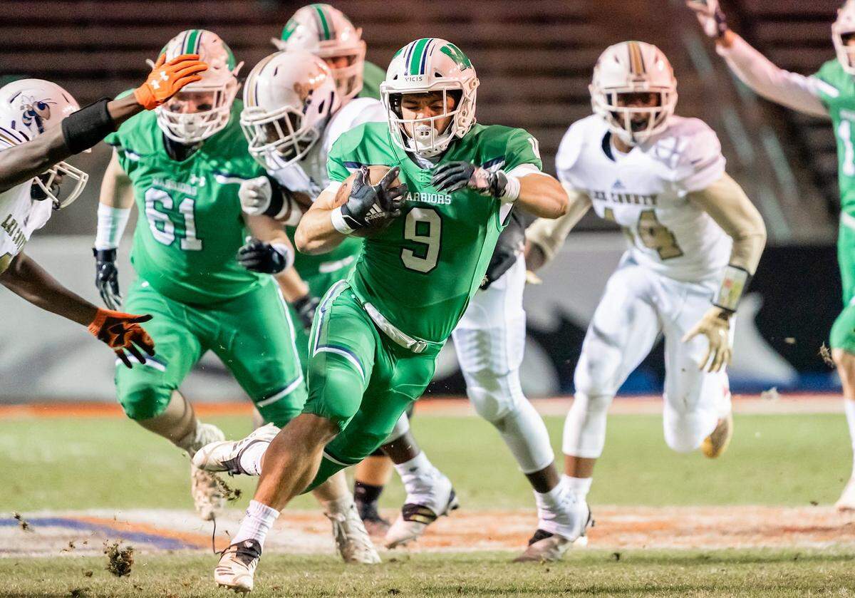 Weddington High running back Will Shipley (9) is rated as a five-star recruit, according to the 247Sports Composite rankings.