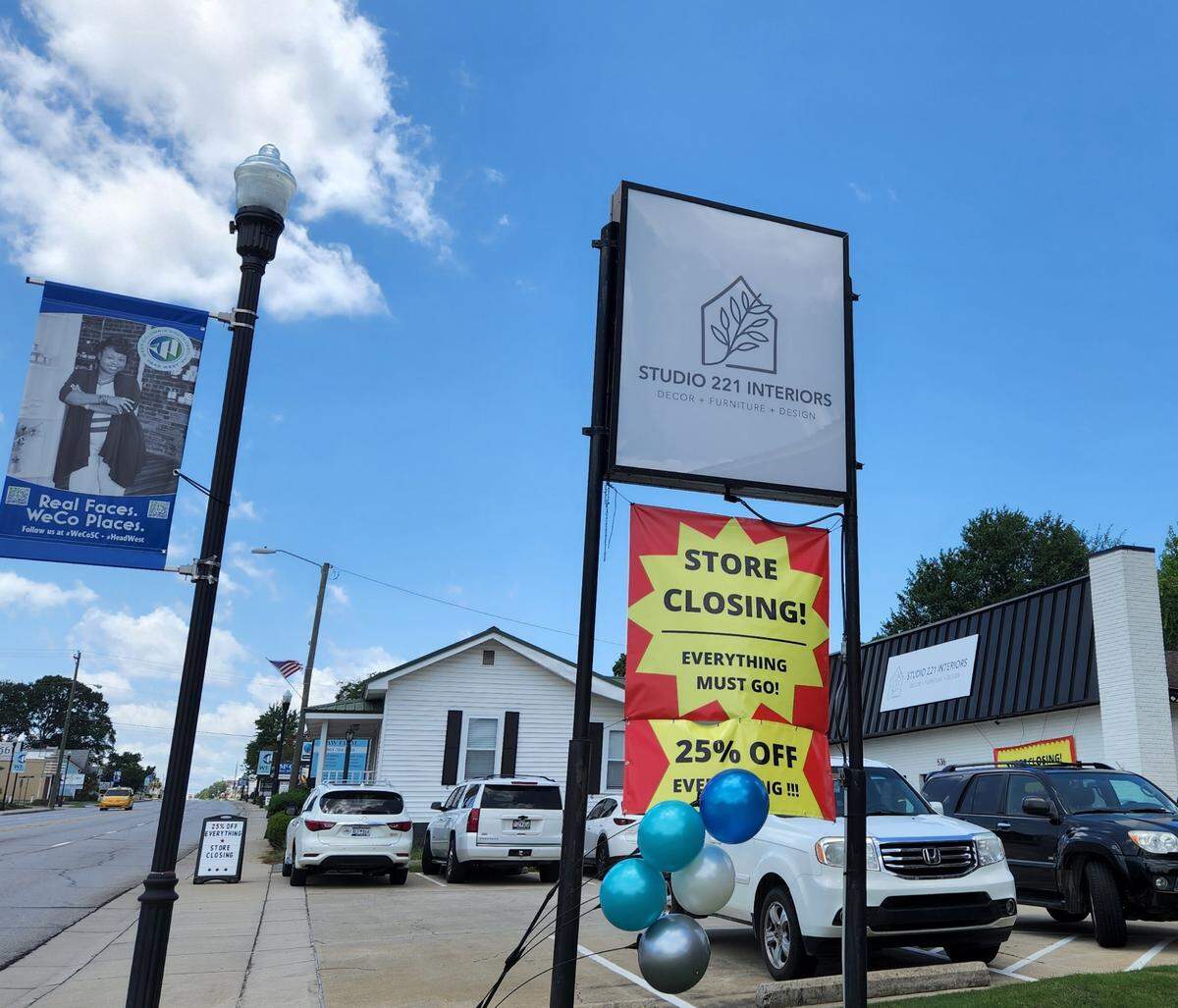 Studio 221 Interiors at 536 Meeting St. in West Columbia recently announced it planned to close.