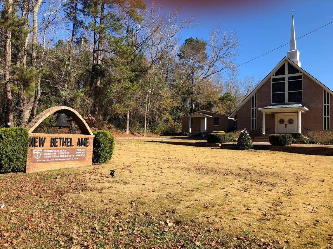 New Bethel AME Church, where Willie Leaphart attended services the night of the attack on Rosa Cannon. The church is about a mile from the Corley house, where Cannon was staying at the time.