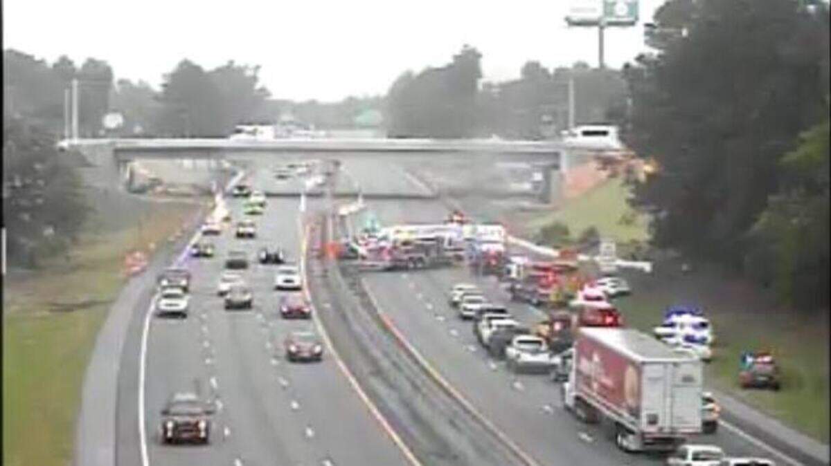 A crash blocks I-26 East May 25.